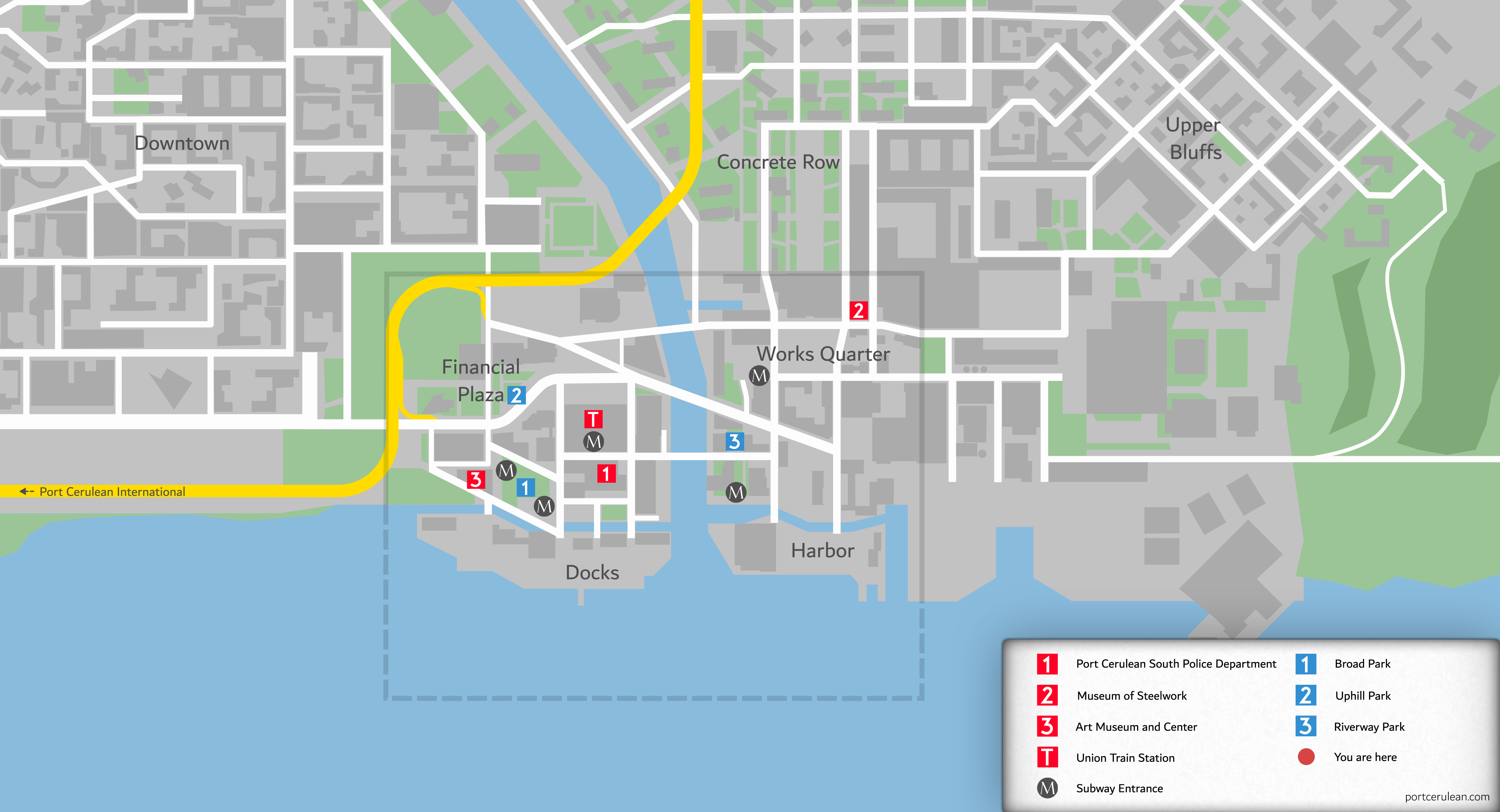 Port Cerulean City Map